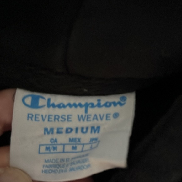 Champion Reverse Weave Black Hoodie - Picture 3 of 6